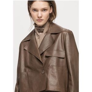 NWT Luisa Cerano Lamb Nappa Leather Jacket Blazer | Size: 8